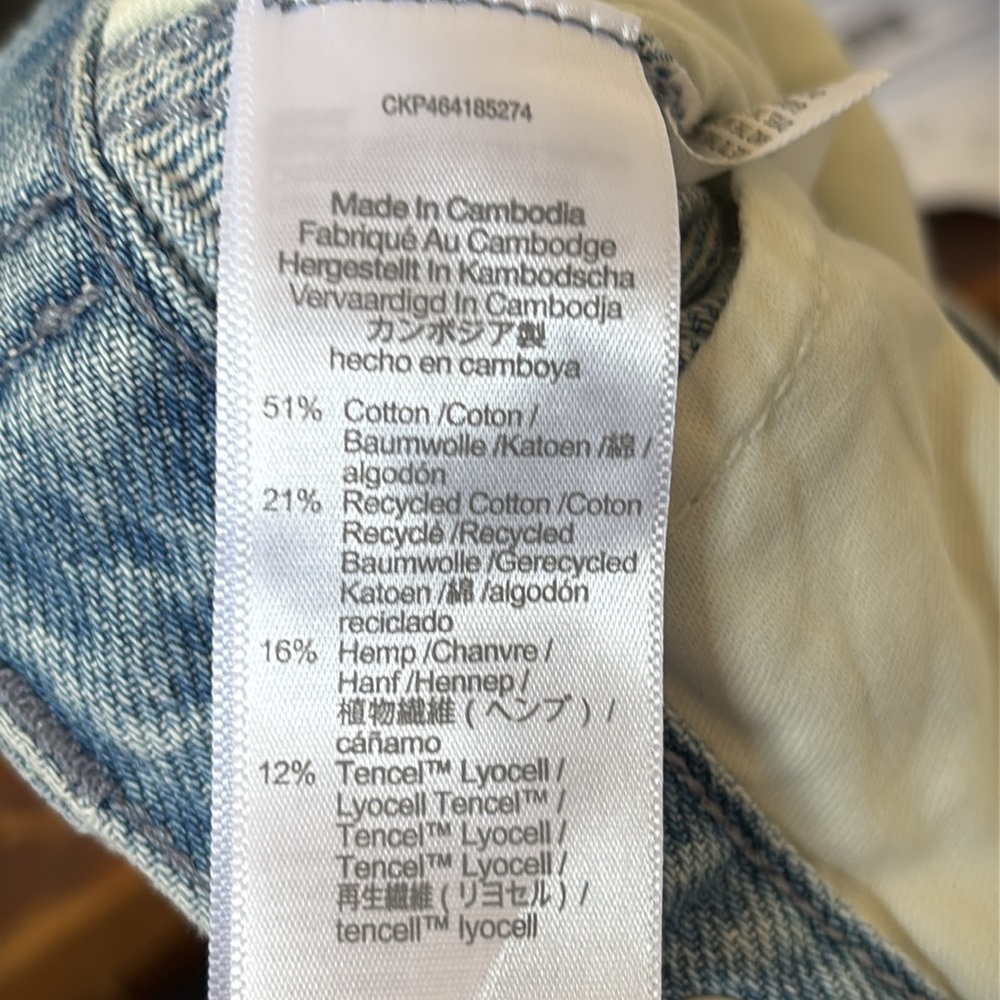 NWT Madewell Low-Slung Straight Cargo Light Wash Jeans Sz 30 - Picture 15 of 15
